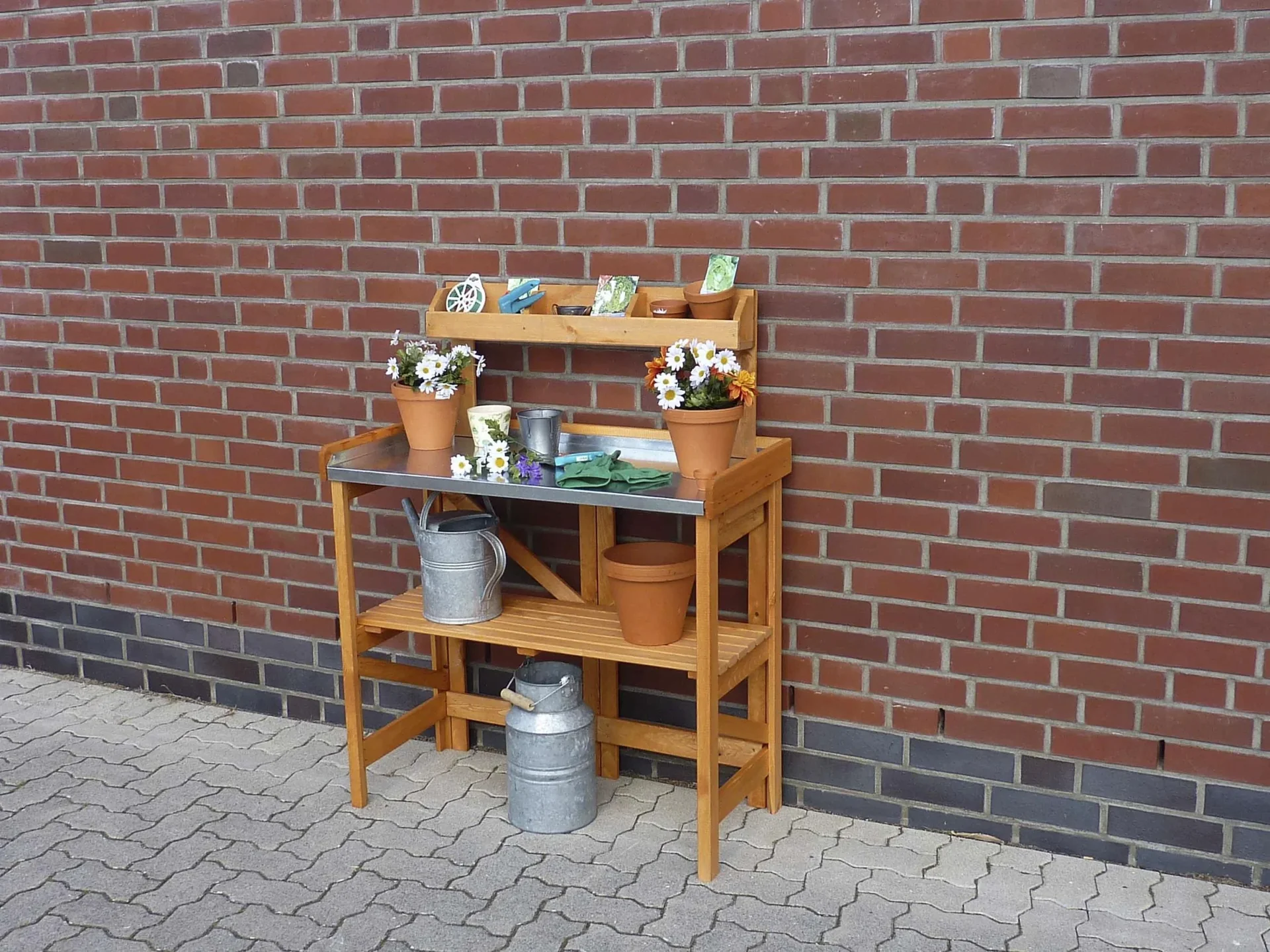 Pflanztisch klappbar mit Ablage - 0