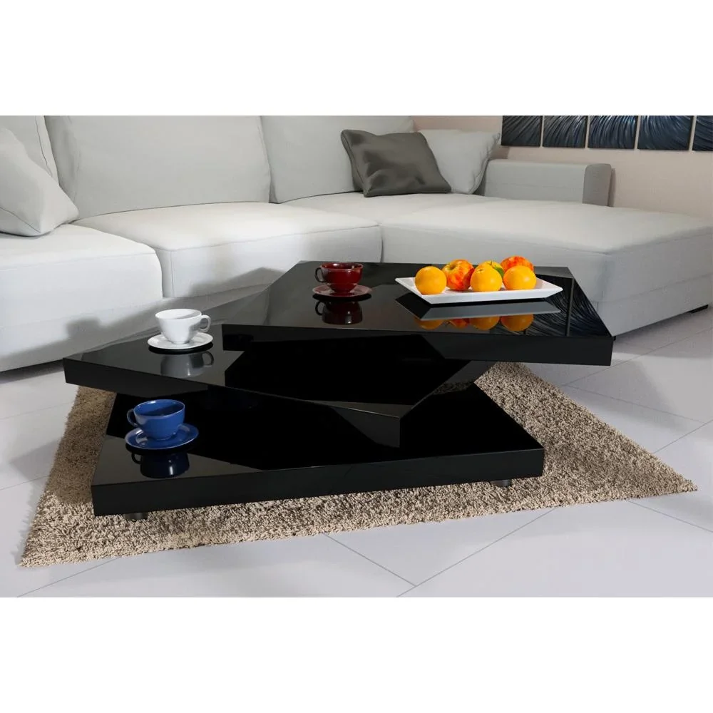 Couchtisch New York schwarz 76x76 cm verstellbar - 4