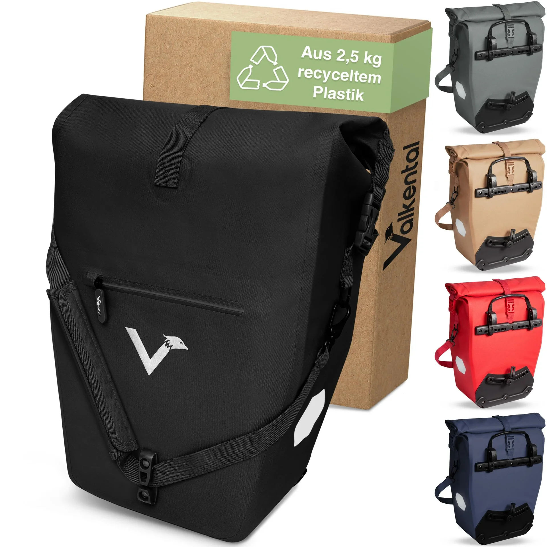 ValkOcean Gepäckträgertasche, Schwarz - 5