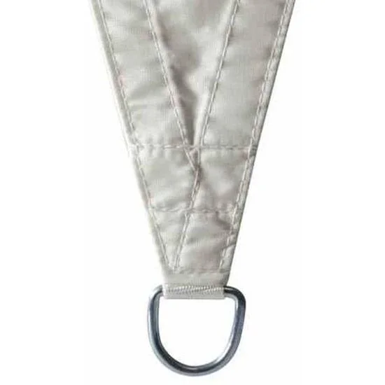 Schattentuch / Sonnensegel-Dreieck inklusive Befestigungssatz - 3,6 x 3,6 x 3,6m - Creme - 2
