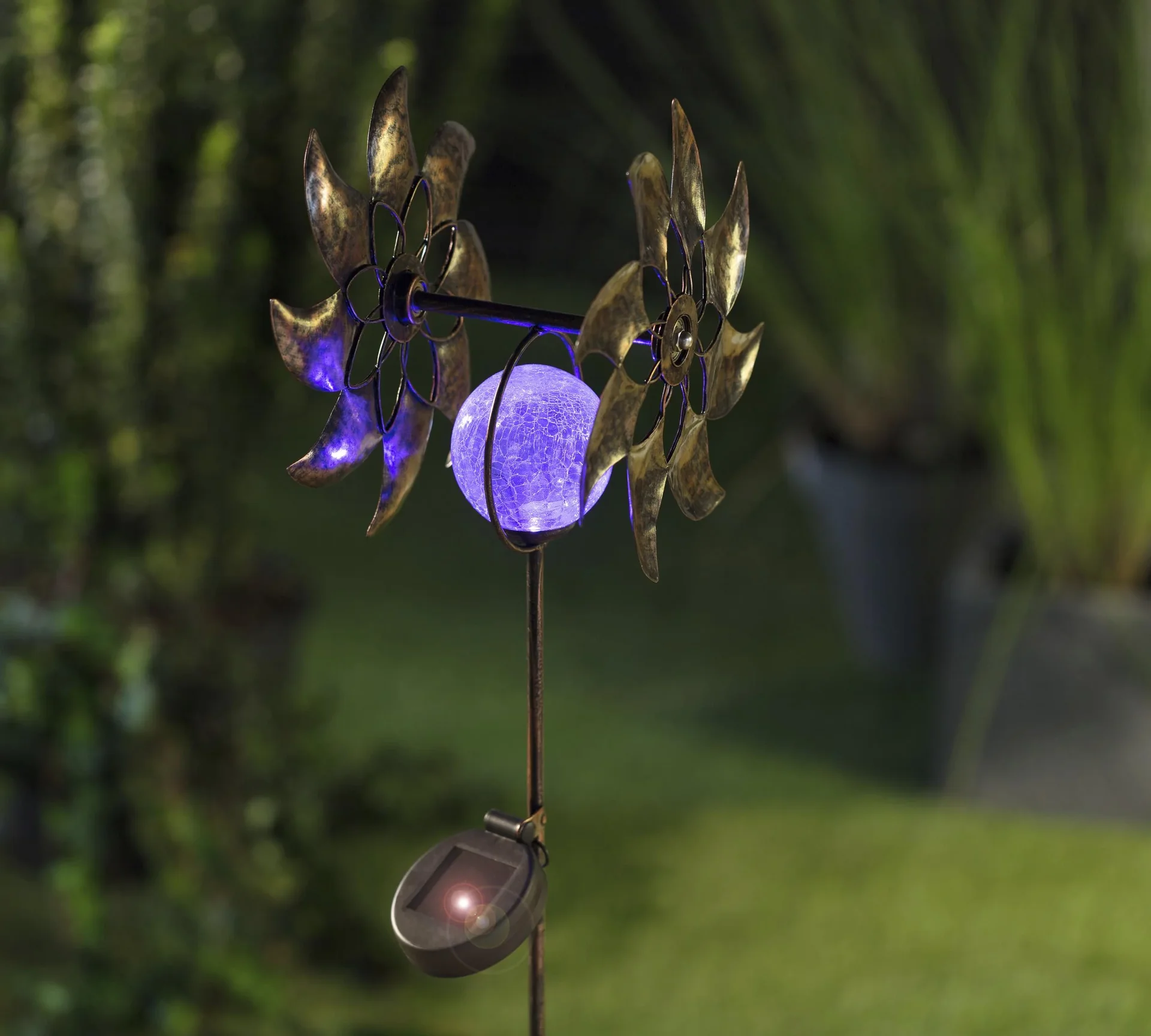 Set Solar Pfau mit Windrad + Solar Doppel-Windrad - 0