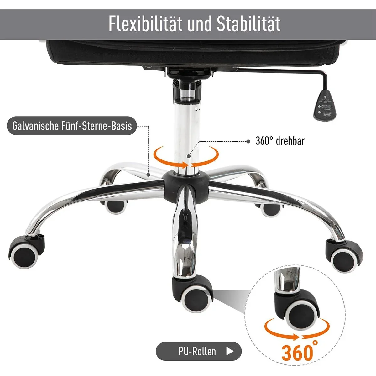 Bürostuhl mit hoher Rückenlehne - 1