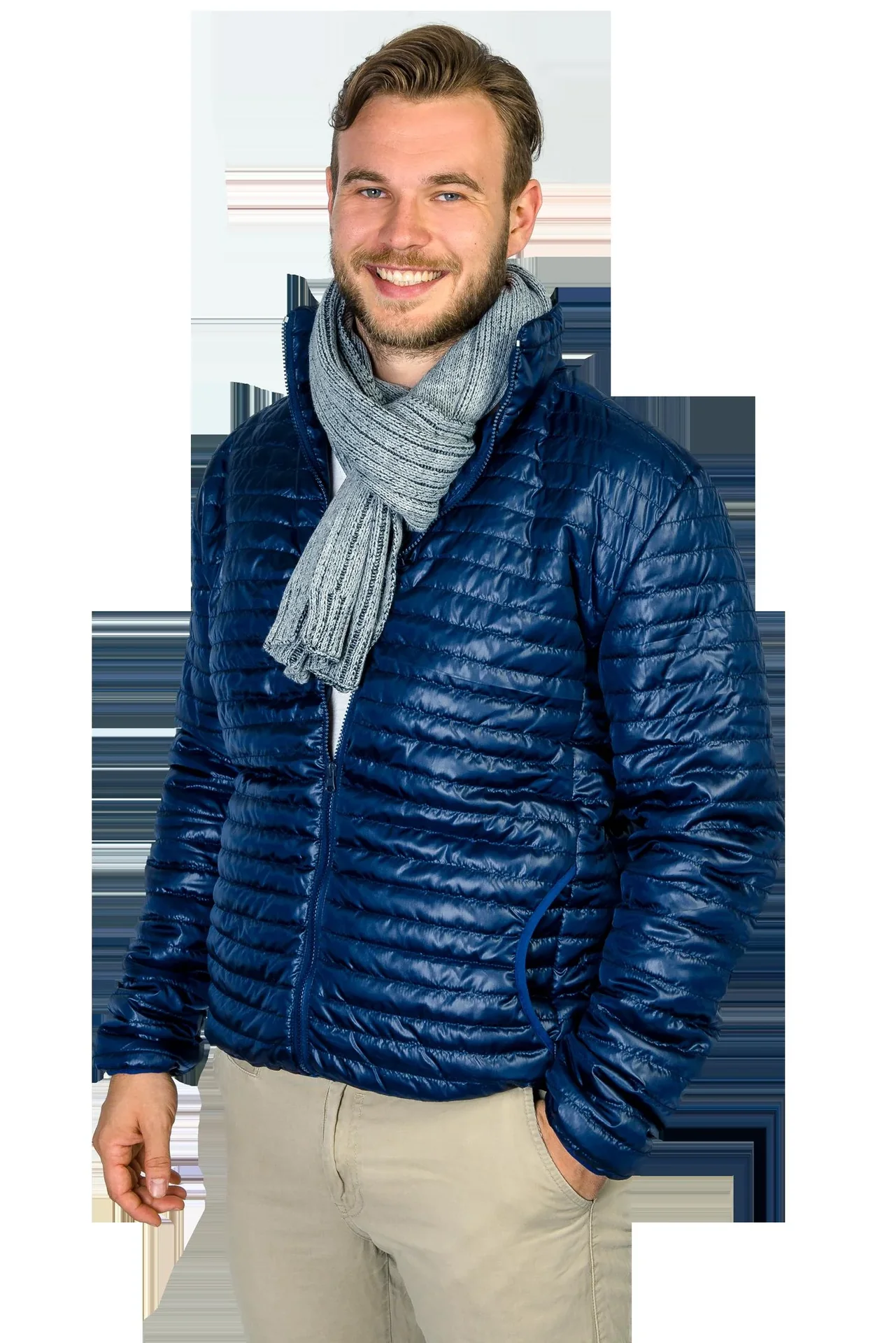 Schal mit Rippenstruktur, 30cmx200cm, Farbe grau/schwarz, Einheitsgröße - 0