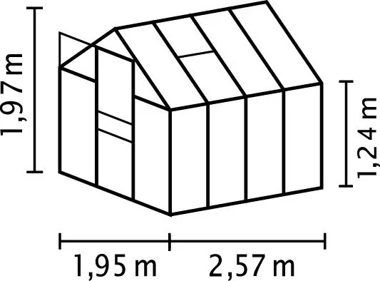 Gewächshaus Venus 5000 HKP 4 mm, Farbe smaragd - 2