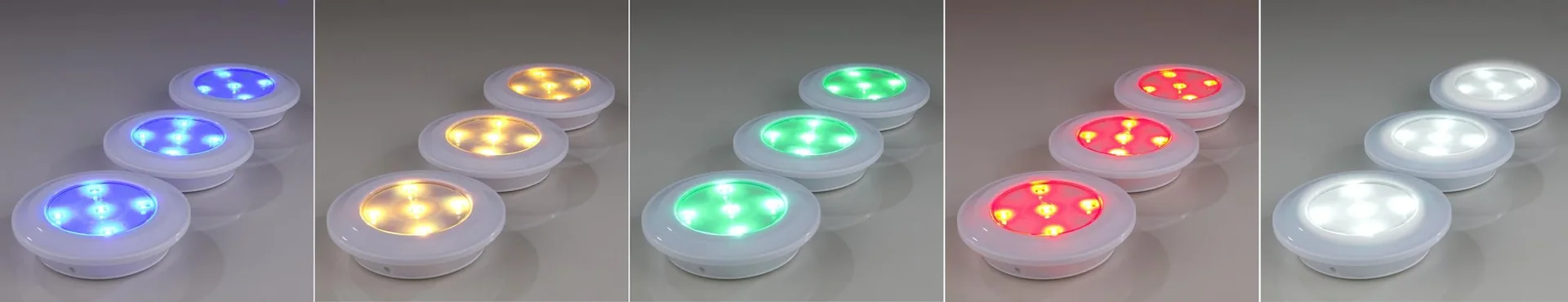 RGB LED-Licht mit Fernbedienung - 3er Set - 3