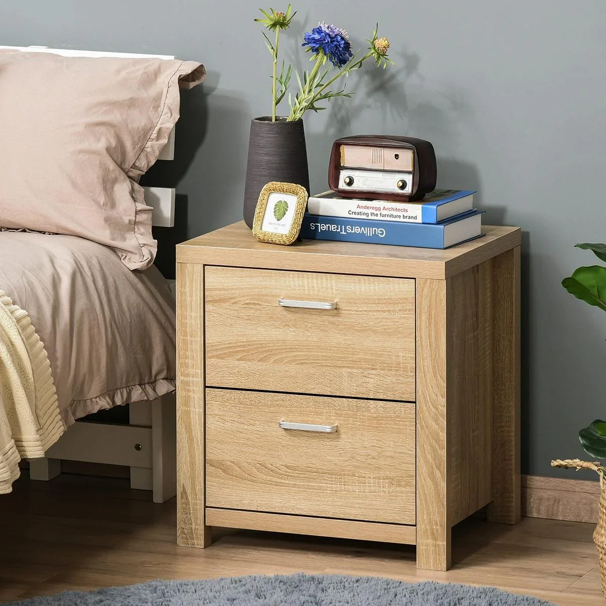Nachttisch mit Schubladen natur - 2
