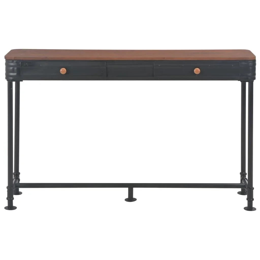 Wandtisch mit 2 Schubladen 120x30x75 cm Kiefer massiv - 3