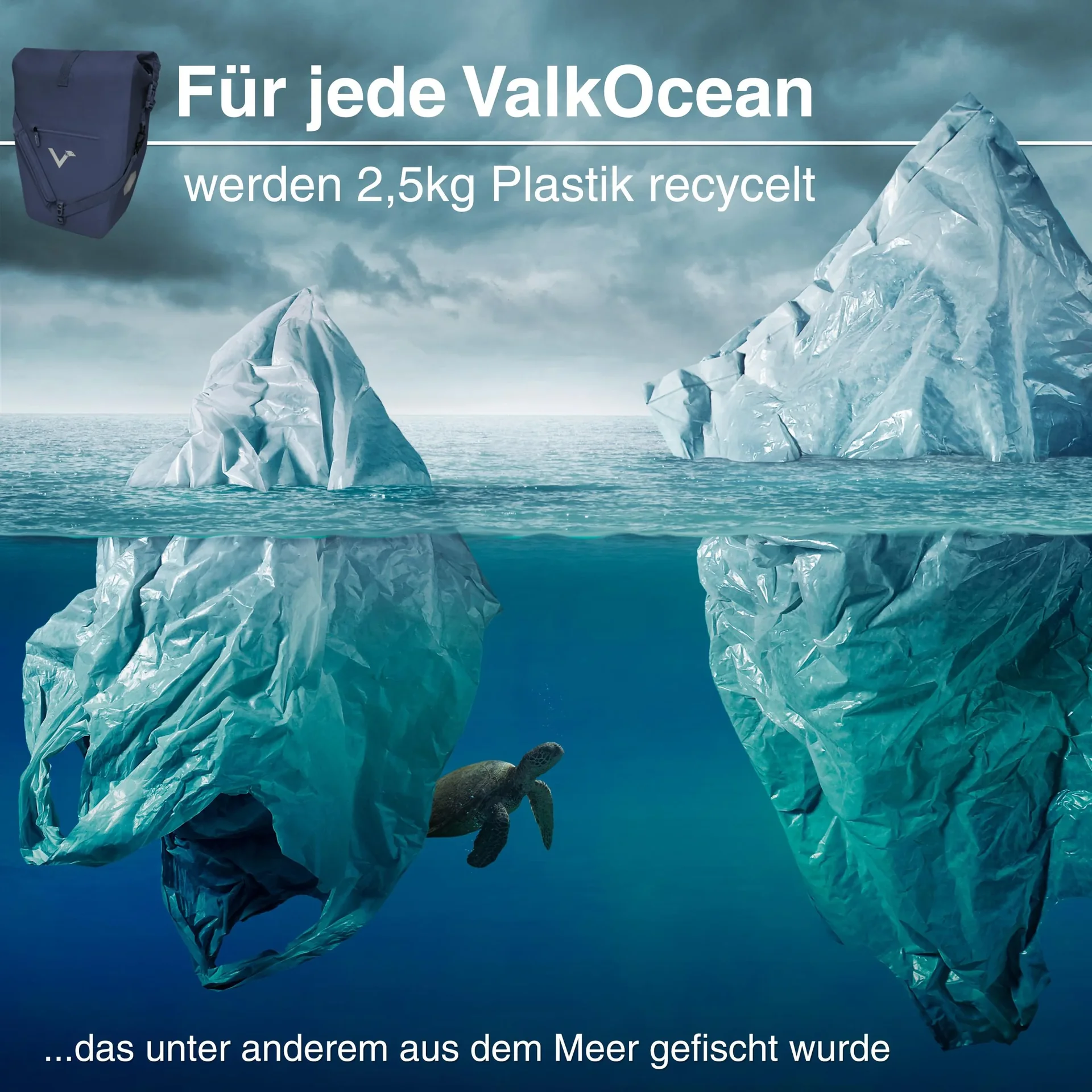 ValkOcean Gepäckträgertasche, Blau - 5