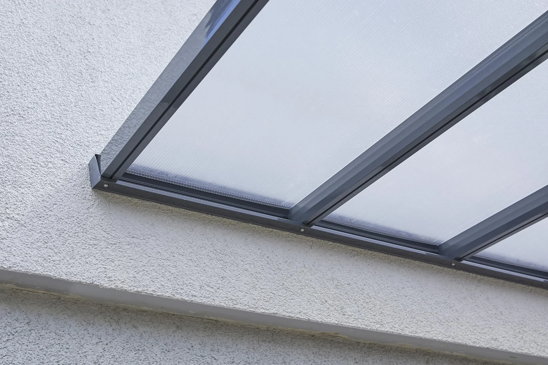 Terrassendach Bausatz, Farbe anthrazit, 5460 x 3060 mm - 4