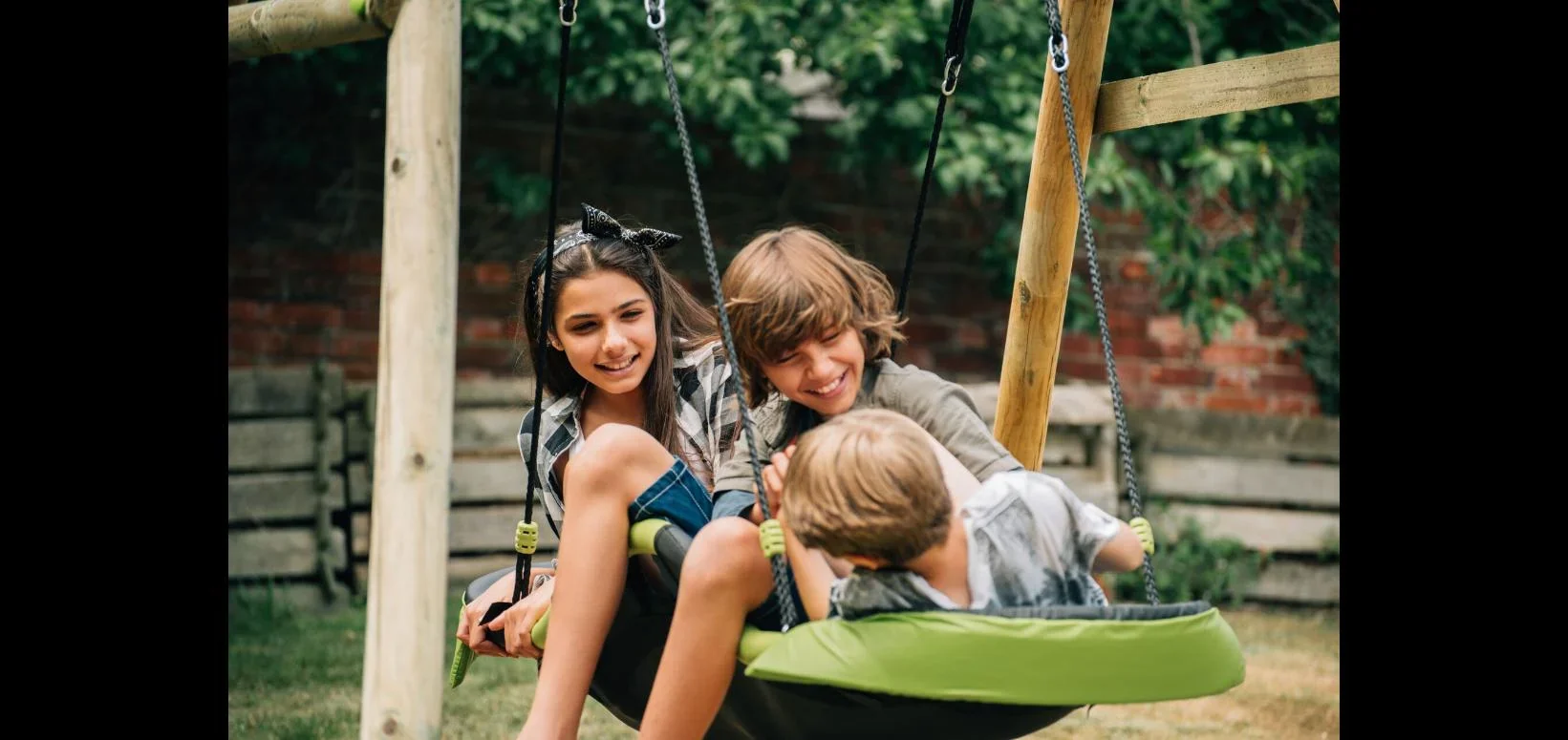 Nestschaukel Glide, Outdoor-Nestschaukel und Hängematte für Kinder, Schaukelseile höhenverstellbar, lime grün - 7
