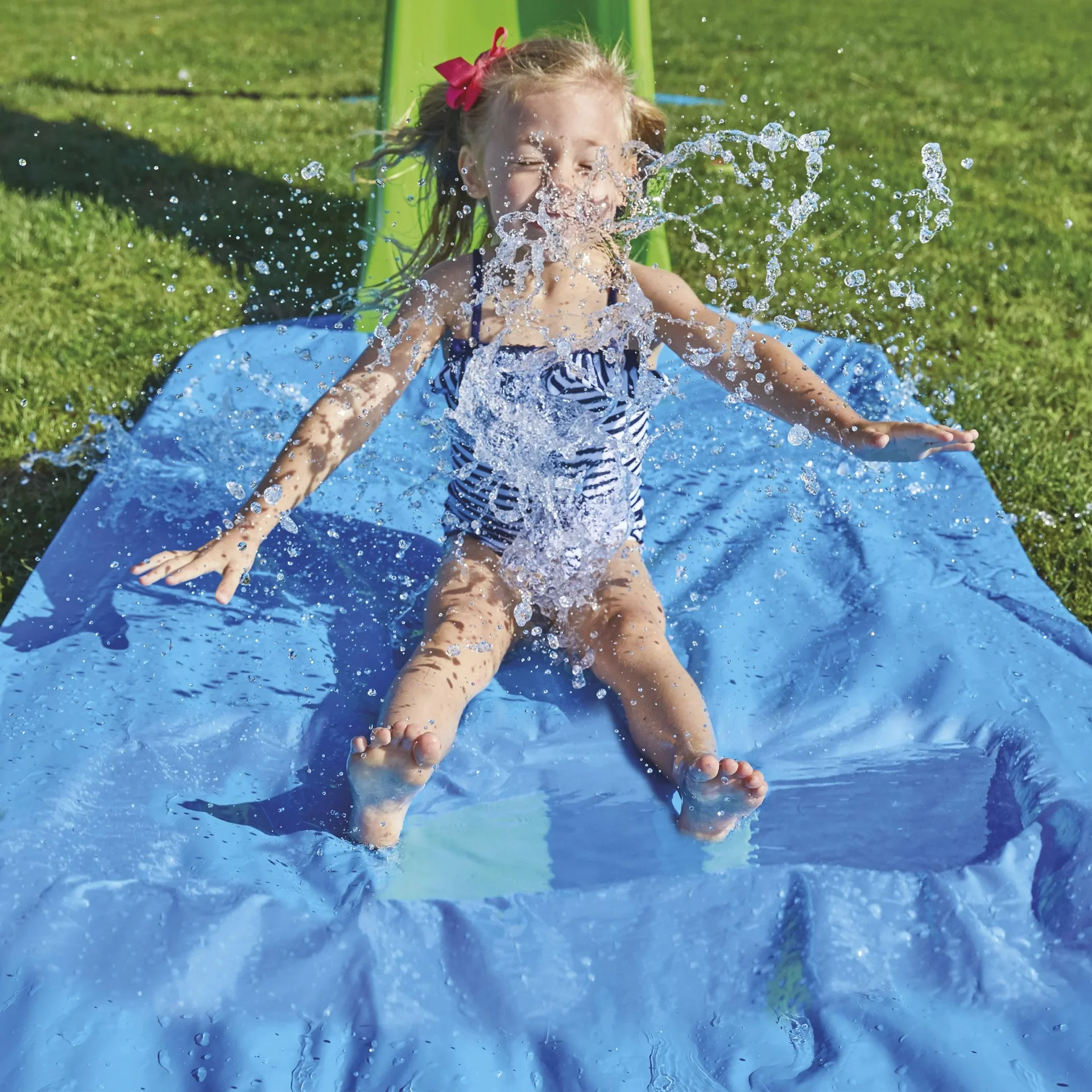 Spielwaren Wasserrutsche blau 6 m Blau - 3