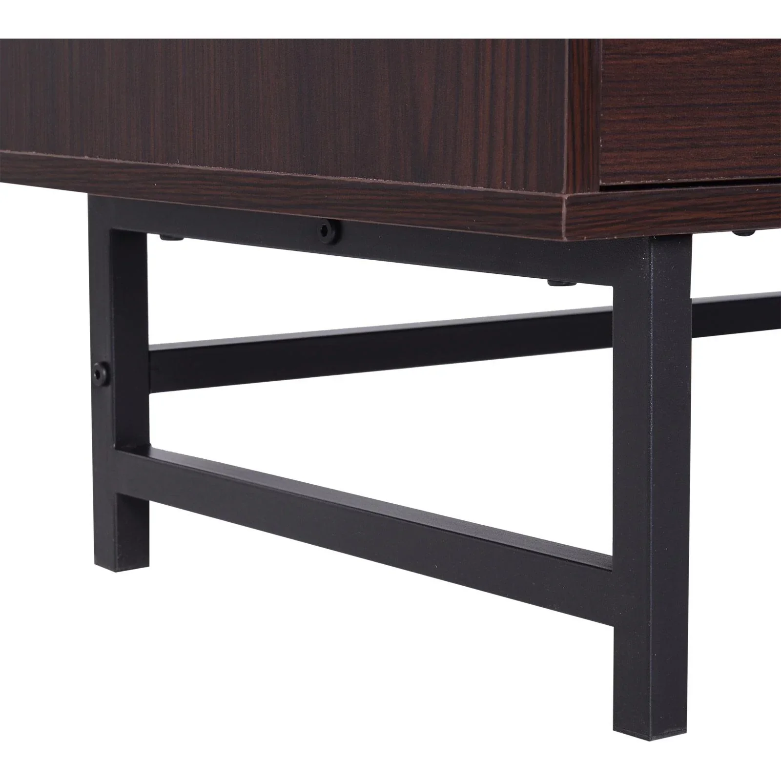 Fernsehtisch TV-kommode Unterschrank 2 x Schublade Holz Dunkelkaffee 120 x 39,5 x 60,5 cm - 3