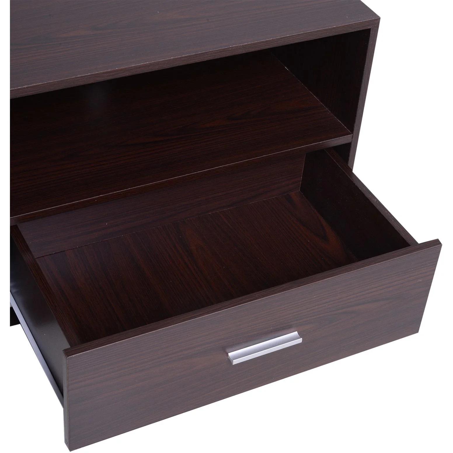 Fernsehtisch TV-kommode Unterschrank 2 x Schublade Holz Dunkelkaffee 120 x 39,5 x 60,5 cm - 8