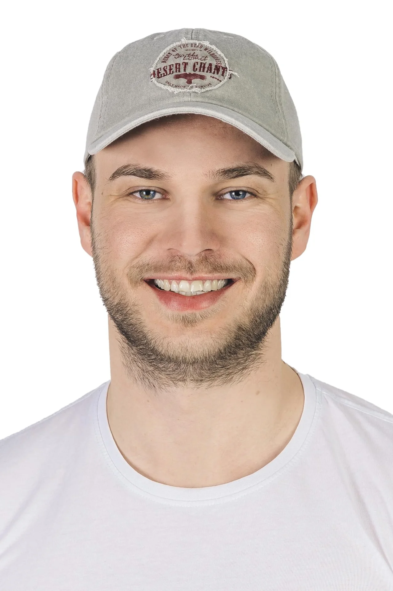 Kappe mit Stickerei, Farbe beige, Gr.57/58 - 2