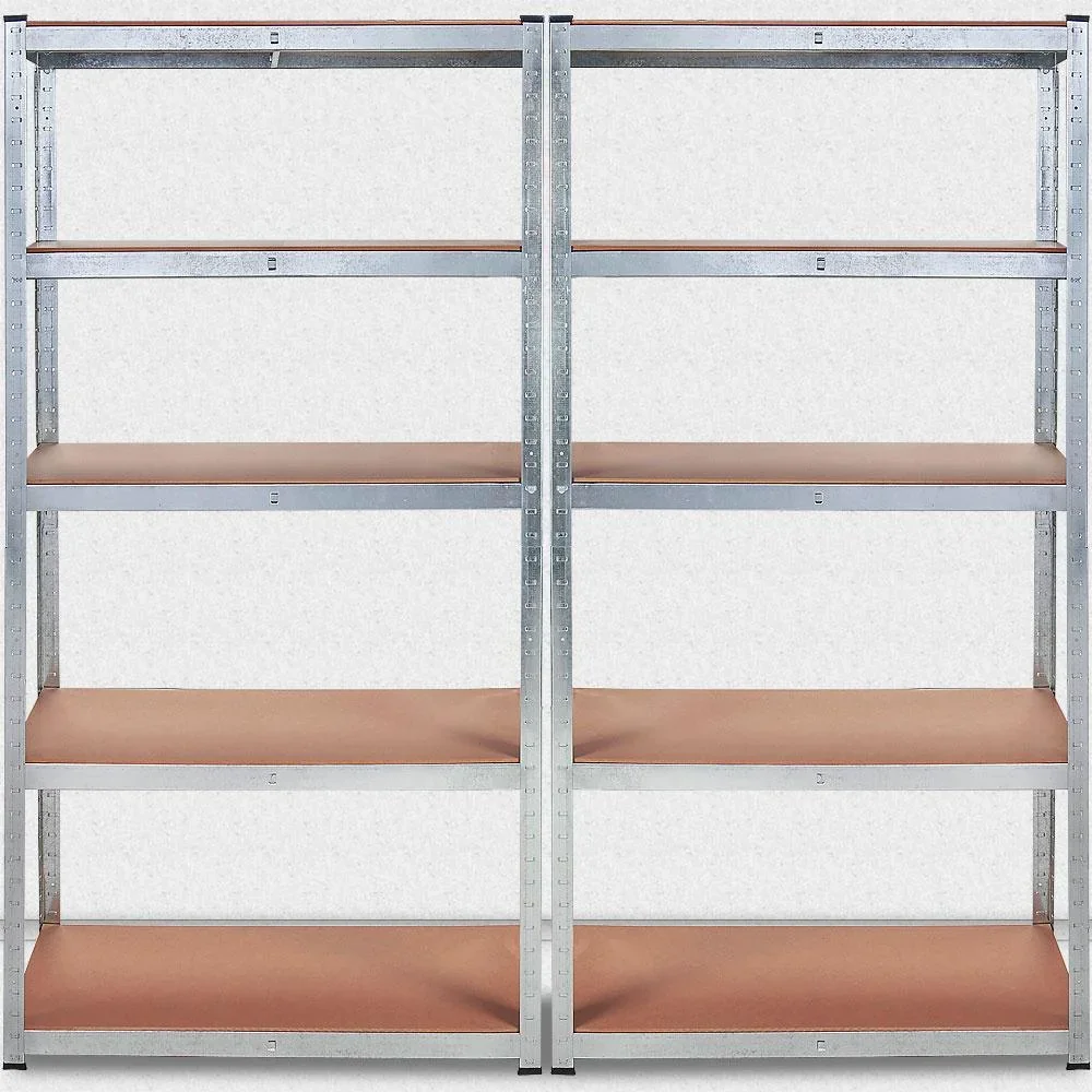 Metall-Lagerregal / Fachbodenregal mit 5 Fachböden - 875kg Kapazität - (HxBxT) 180x90x40 cm - 175kg pro Fachboden - 1