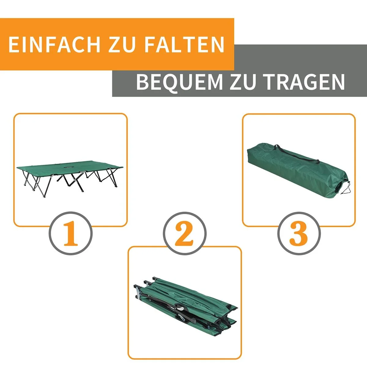 Campingbett Klappbar für 2 Persone - 2