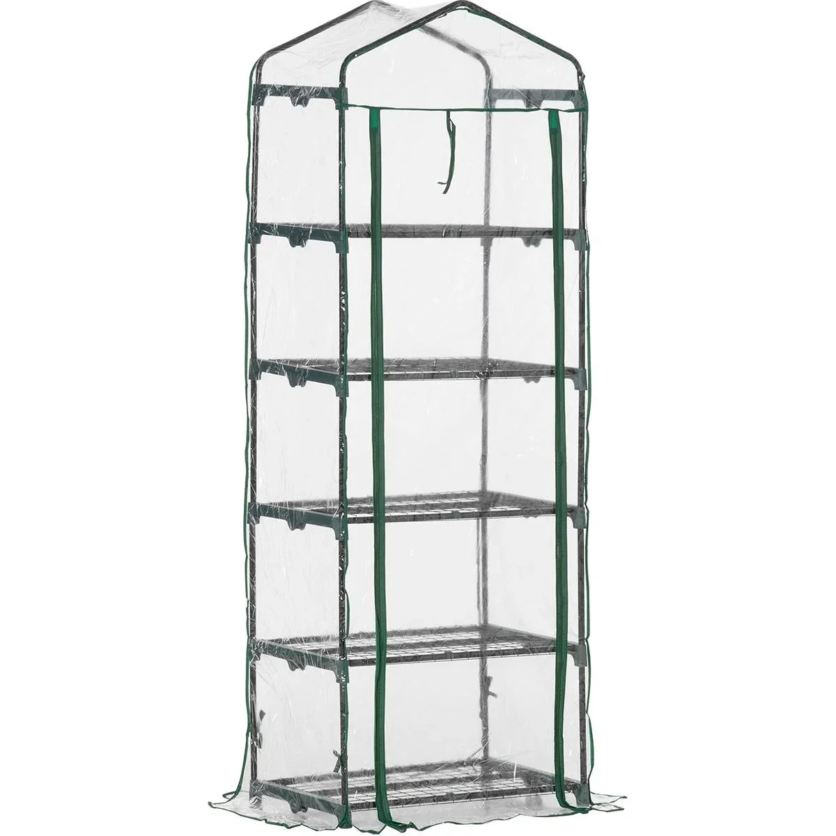 Poly-Gewächshaus mini - 5 Ebenen - 69 x 49 x 193 cm - 3