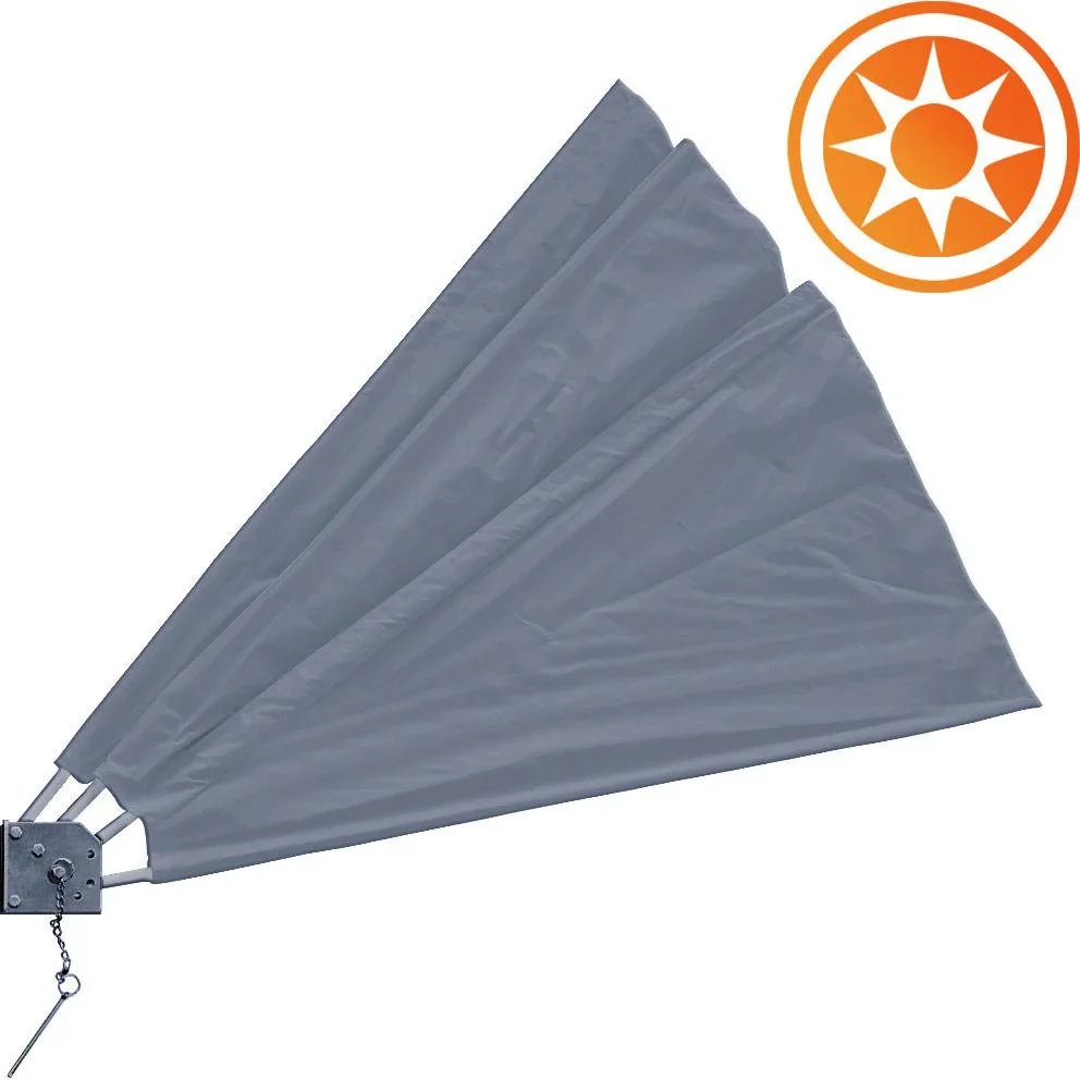 Sonnensegel - faltbar - Anthrazit - 140x140cm - 3