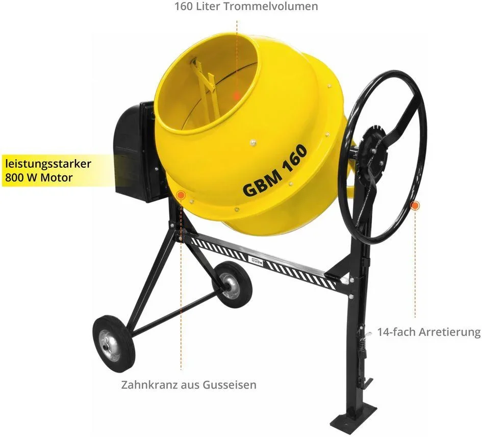Betonmischer "GBM 160", 800 Watt - 1