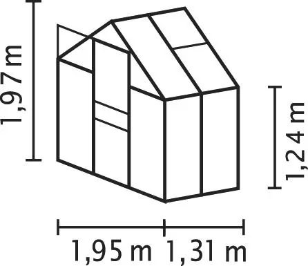 Gewächshaus Venus 2500 HKP 6 mm, Farbe smaragd - 0