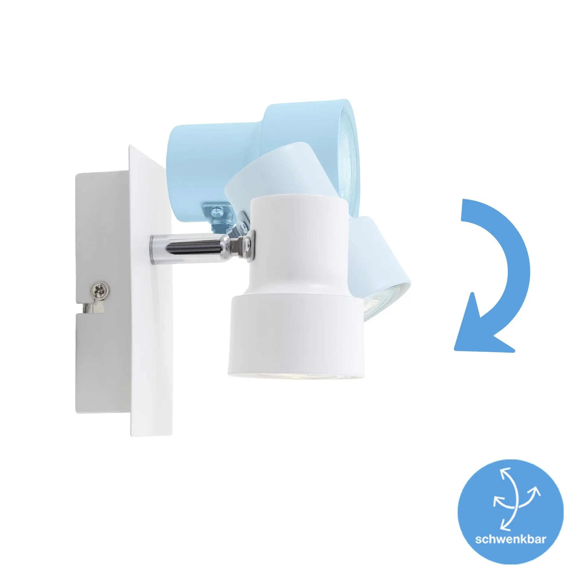 LED Wand- und Deckenleuchte, 12 cm, 460 Lumen, GU10/5 Watt, weiß - 7