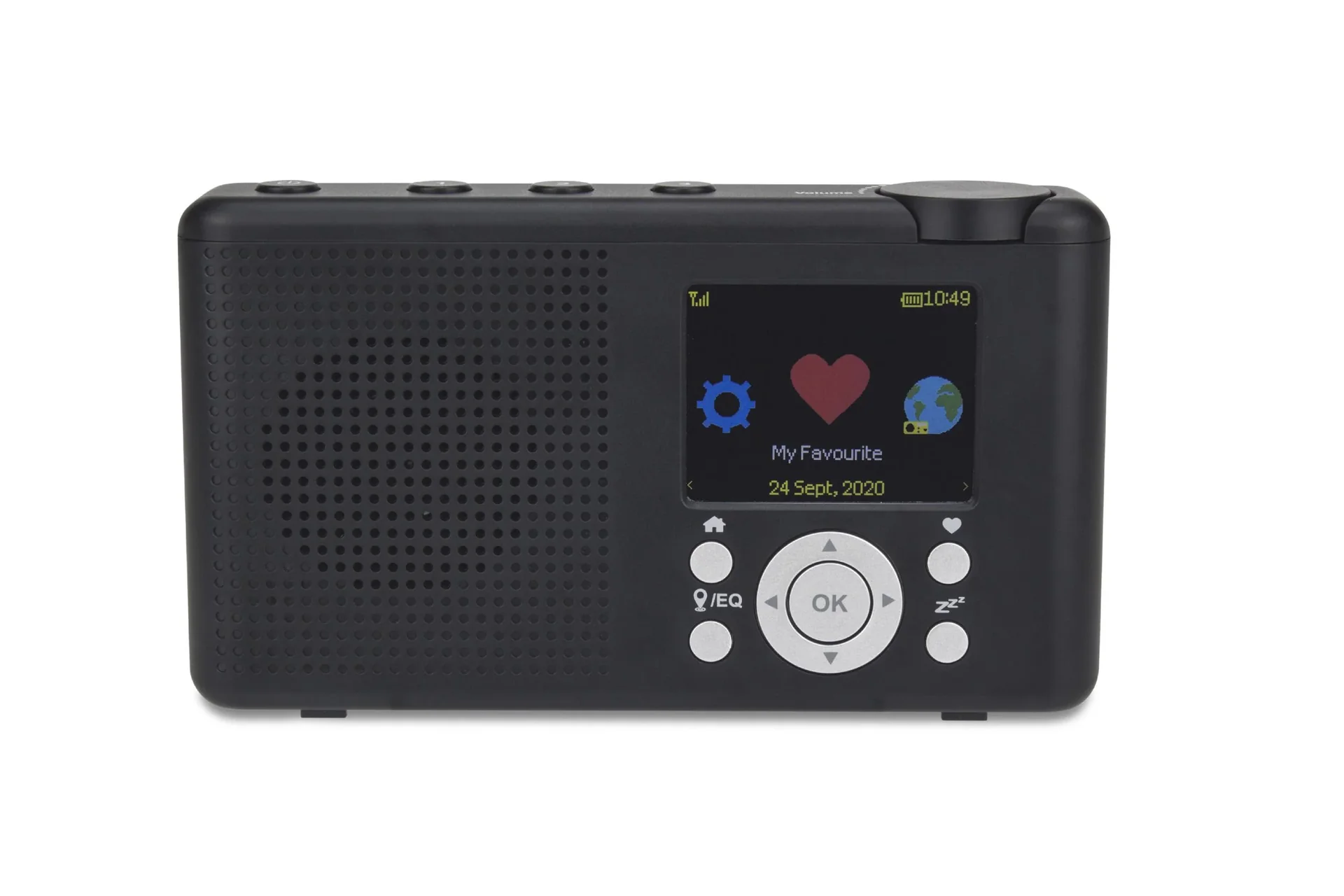 Tragbares Internet-Radio mit wieder aufladbaren Akku und Kopfhörer Buchse, Anthrazit - 0