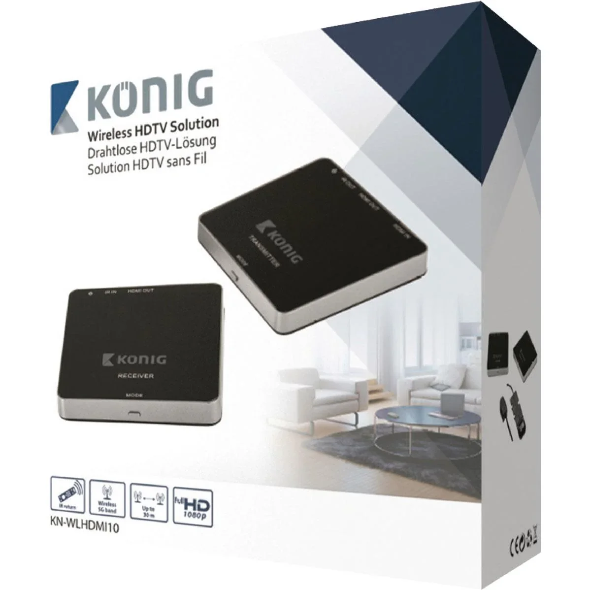 5 GHz Wireless-HDMI-Transmitter 1080p / 3D - Reichweite 100 m - 4