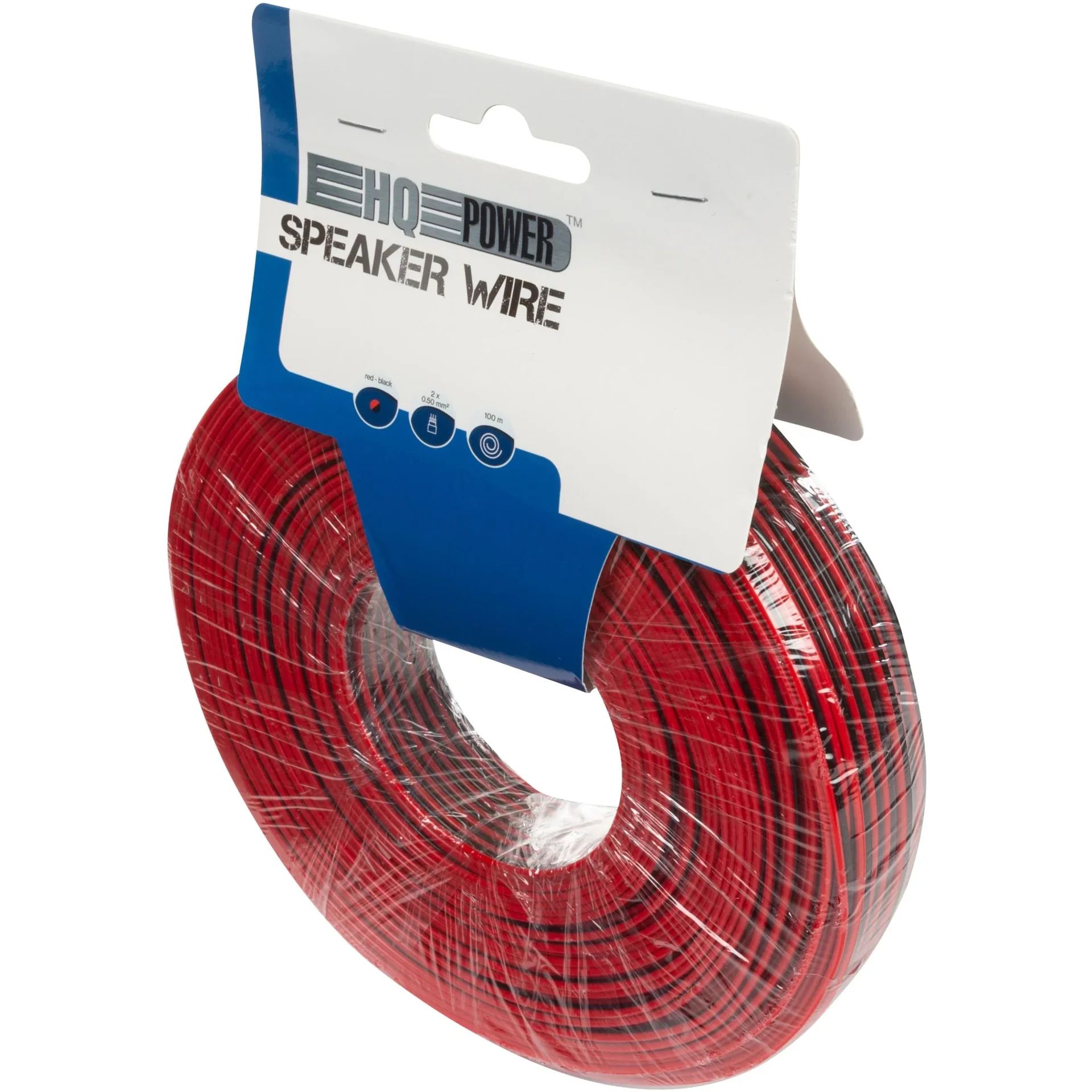 lautsprecherkabel - rot/schwarz - 2 x 0.50 mm² - 100 m - 0