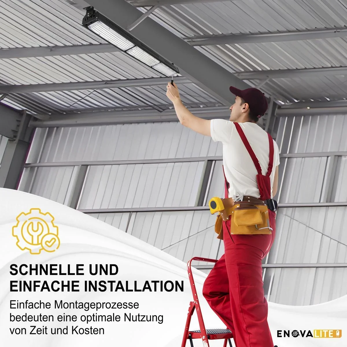 LED-HighBay in linearer Form bietet 50 W, 6000 lm, 5000 K (neutralweiß), IP65 & ENEC-Zertifizierung - 4