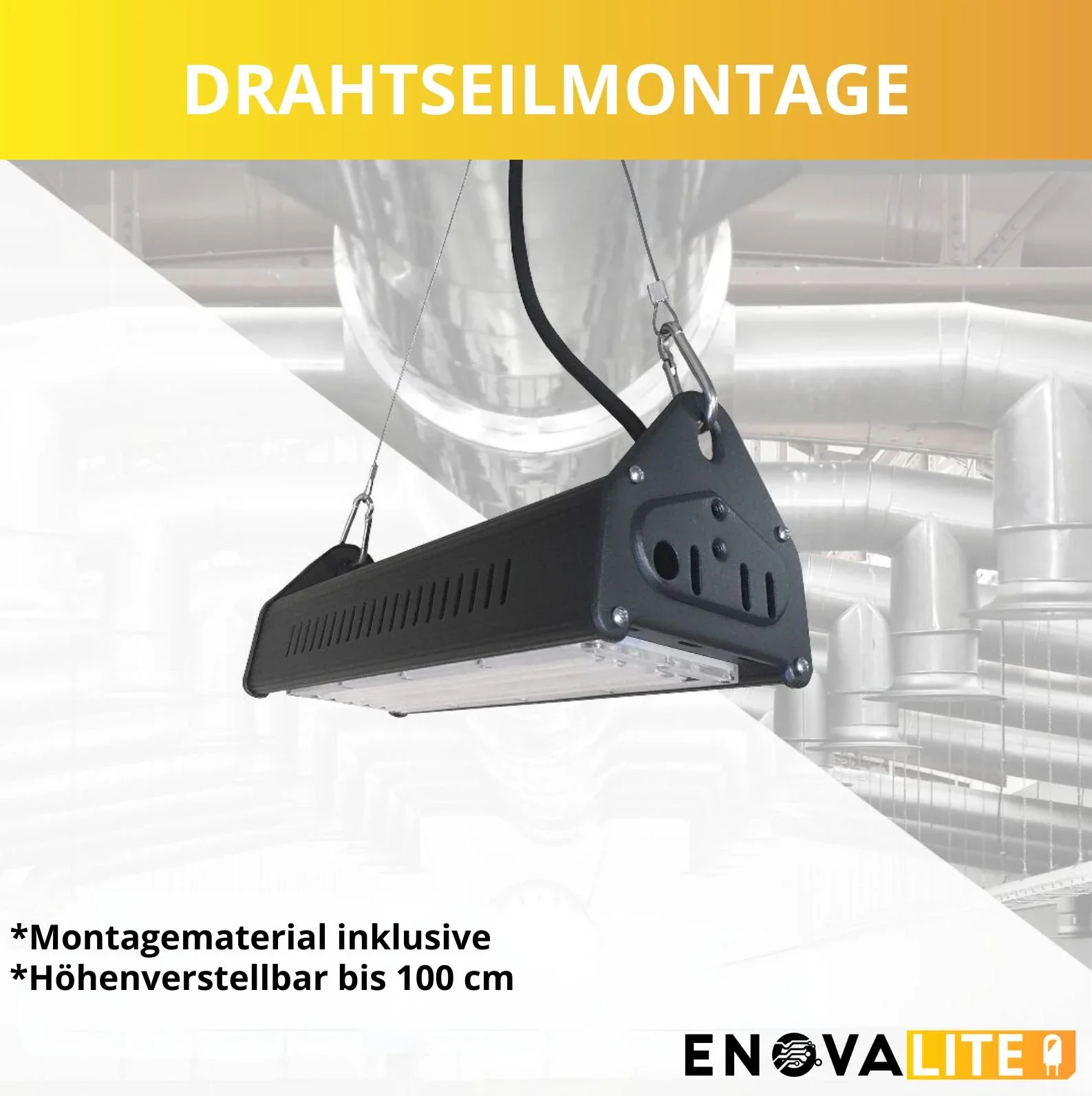 LED-HighBay in linearer Form bietet 50 W, 6000 lm, 5000 K (neutralweiß), IP65 & ENEC-Zertifizierung - 9