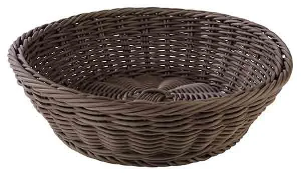 Korb, rund Profiline", braun, Ø 29 cm, H: 7 cm - 0