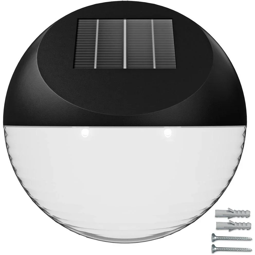 LED Solar Lampe - Wandleuchte 6er Set - Durchmesser 11cm - 0