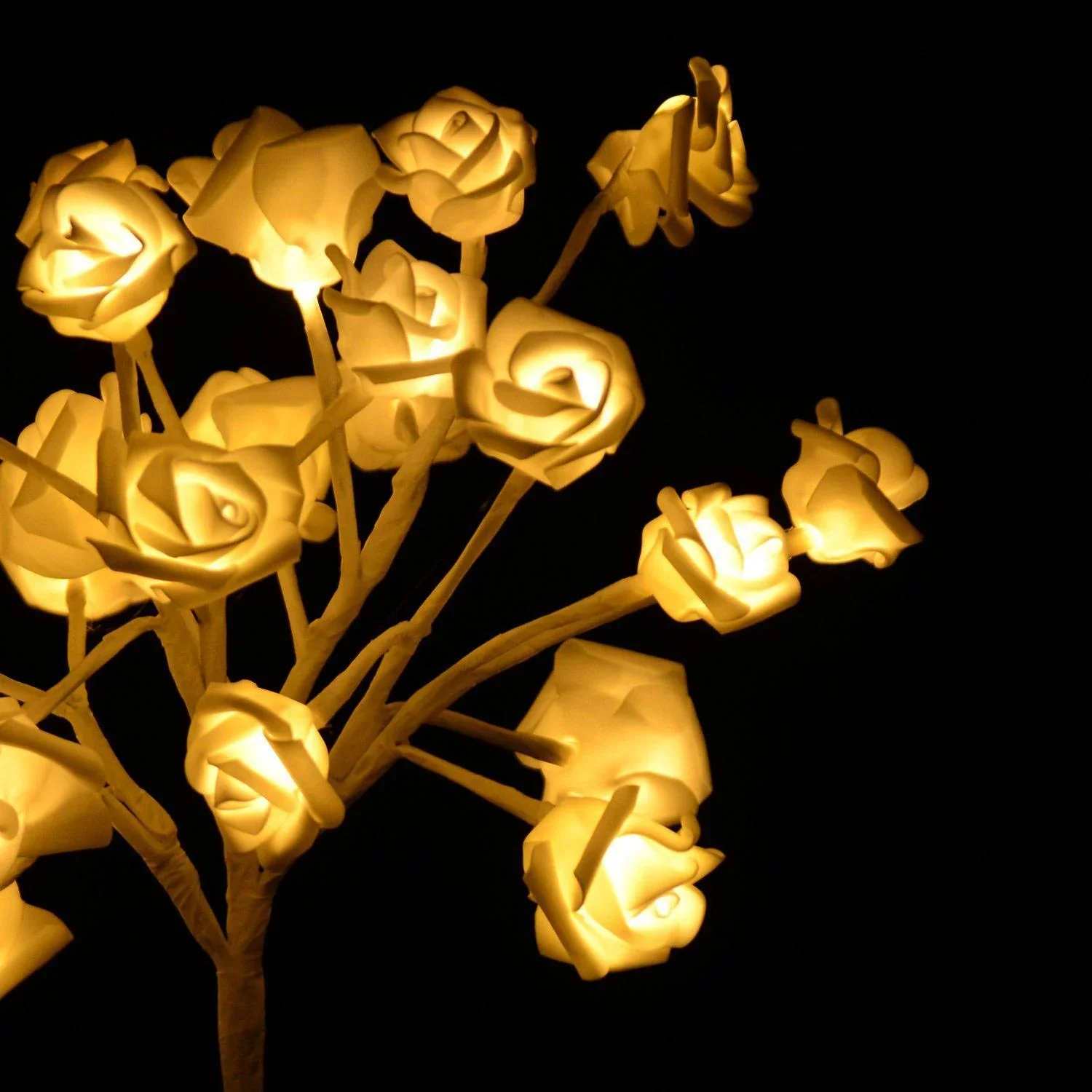 LED Blütenbaum Rosenblüten Lichterbaum Lichterzweig 40 cm - 1