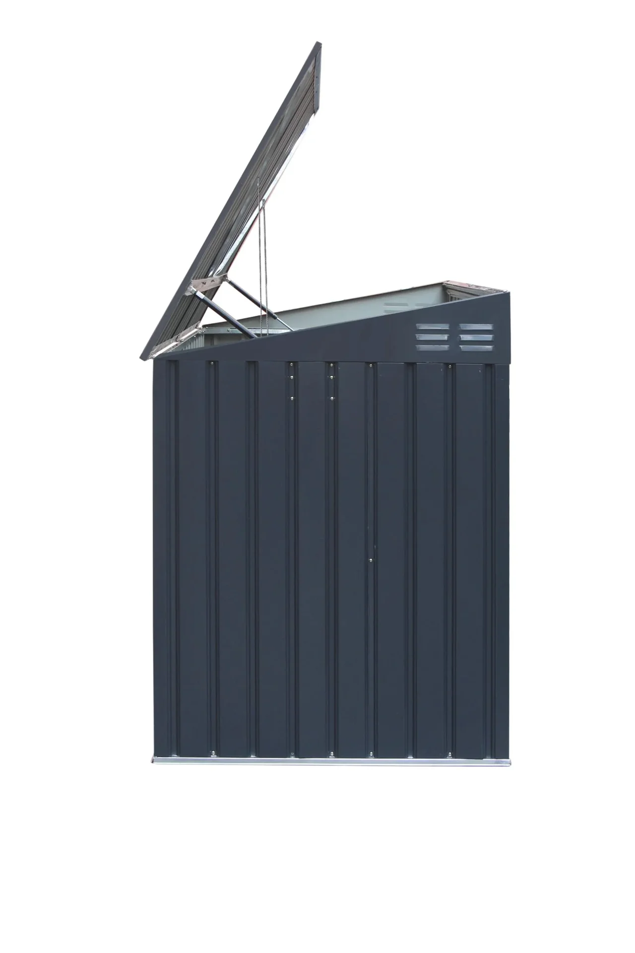 Metall Mülltonnenbox und Aufbewahrungsbox 7x3 anthrazit - 1