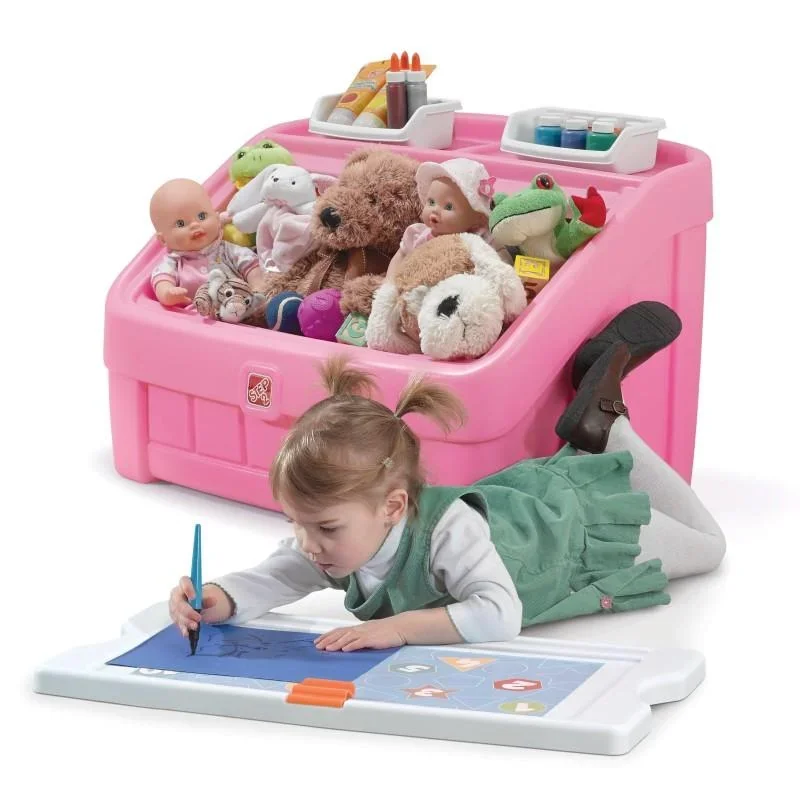 2-In-1 Toy Box & Art-Mitglied (Pink) - 4