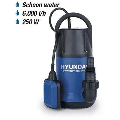 Tauchpumpe 6000 l / h - 250W - für klares und leicht verschmutztes Wasser - 1