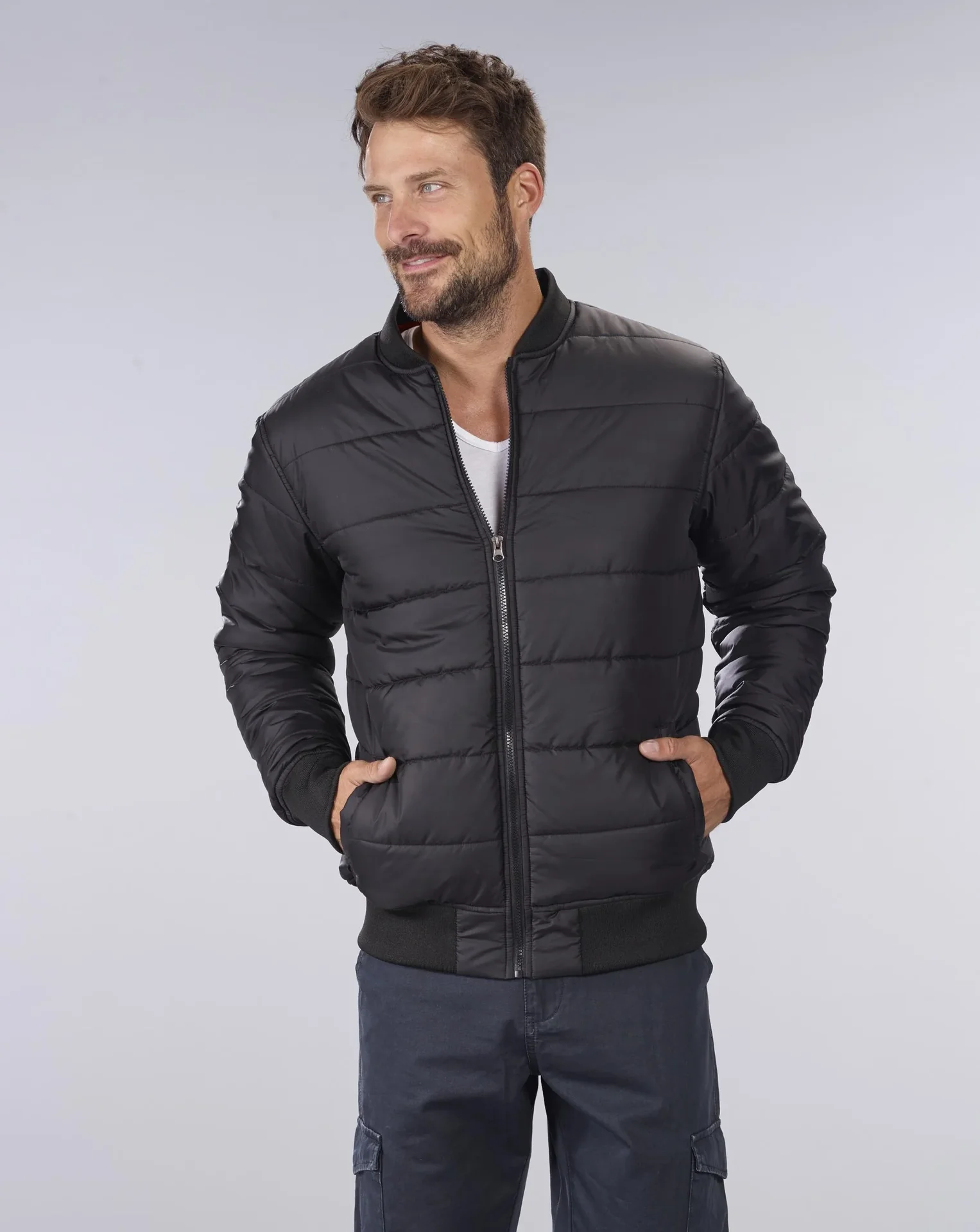 Bomberjacke AF1, Farbe schwarz, Gr.2XL - 3