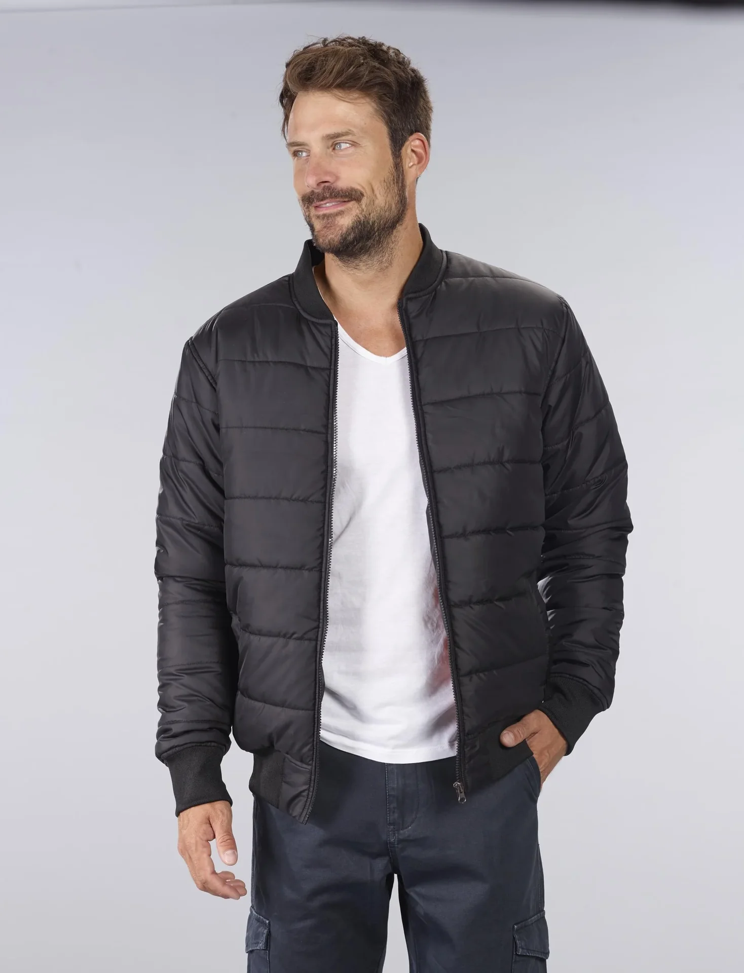 Bomberjacke AF1, Farbe schwarz, Gr.2XL - 4