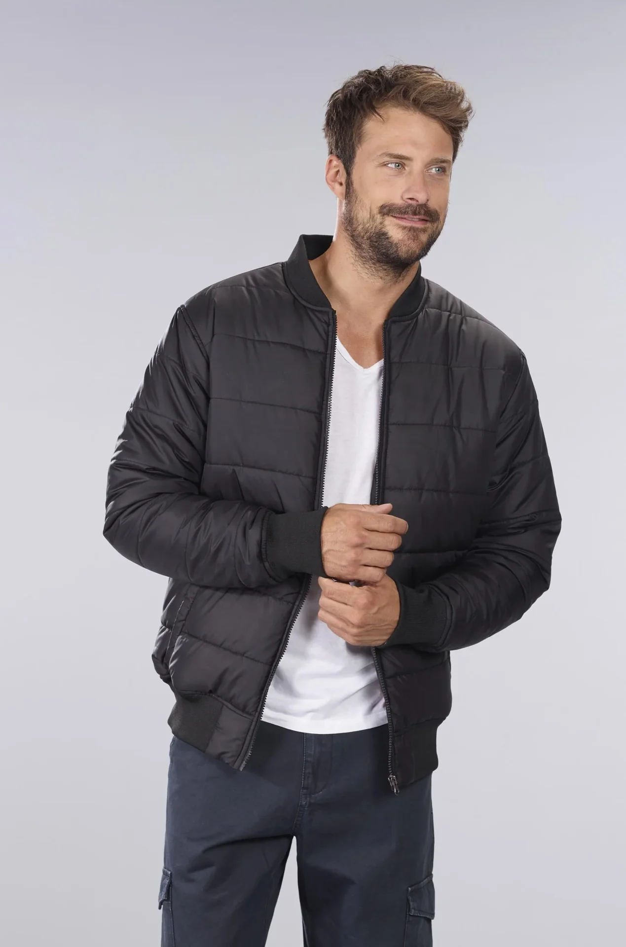 Bomberjacke AF1, Farbe schwarz, Gr.2XL - 6