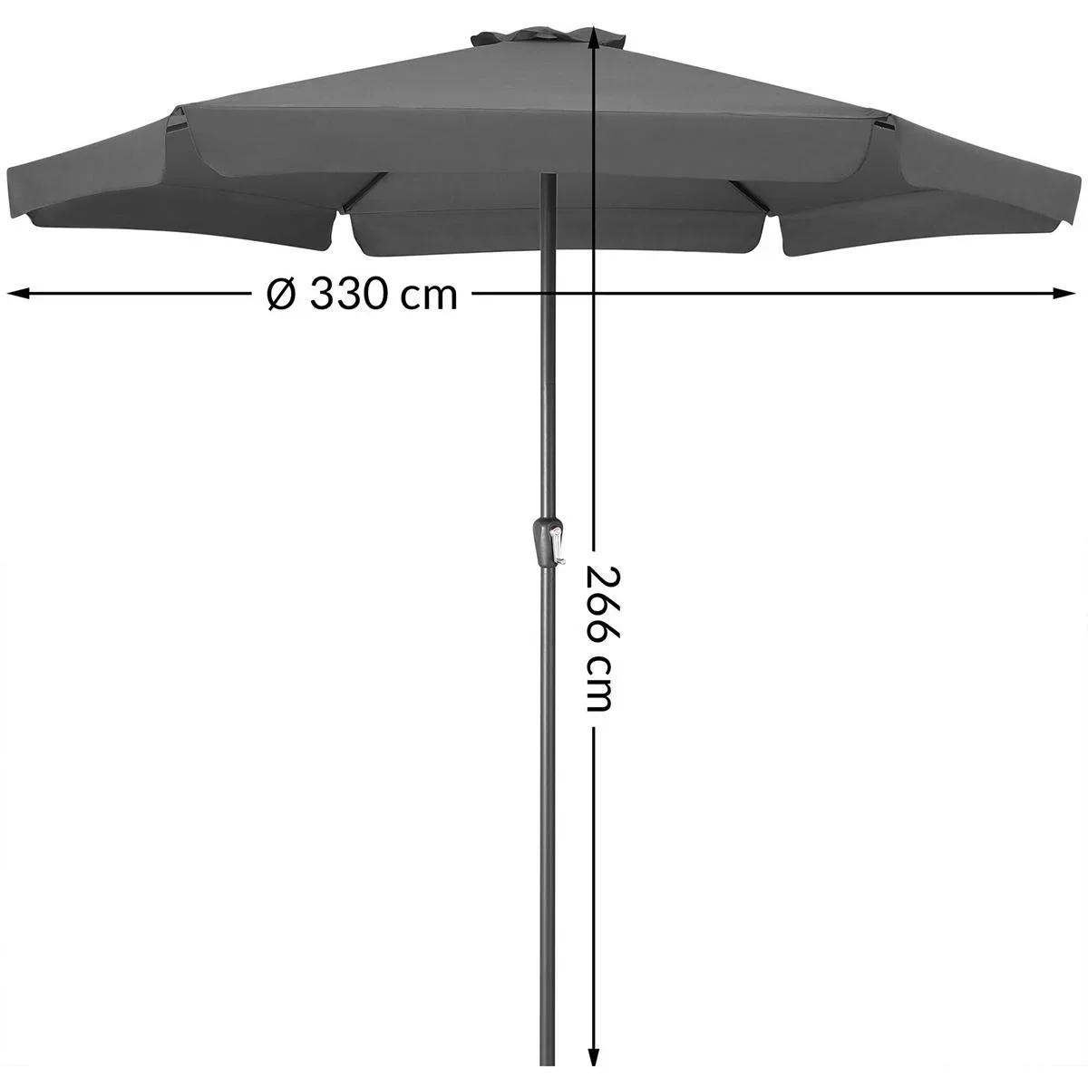 Sonnenschirm - Anthrazit - Ø330 cm - 5