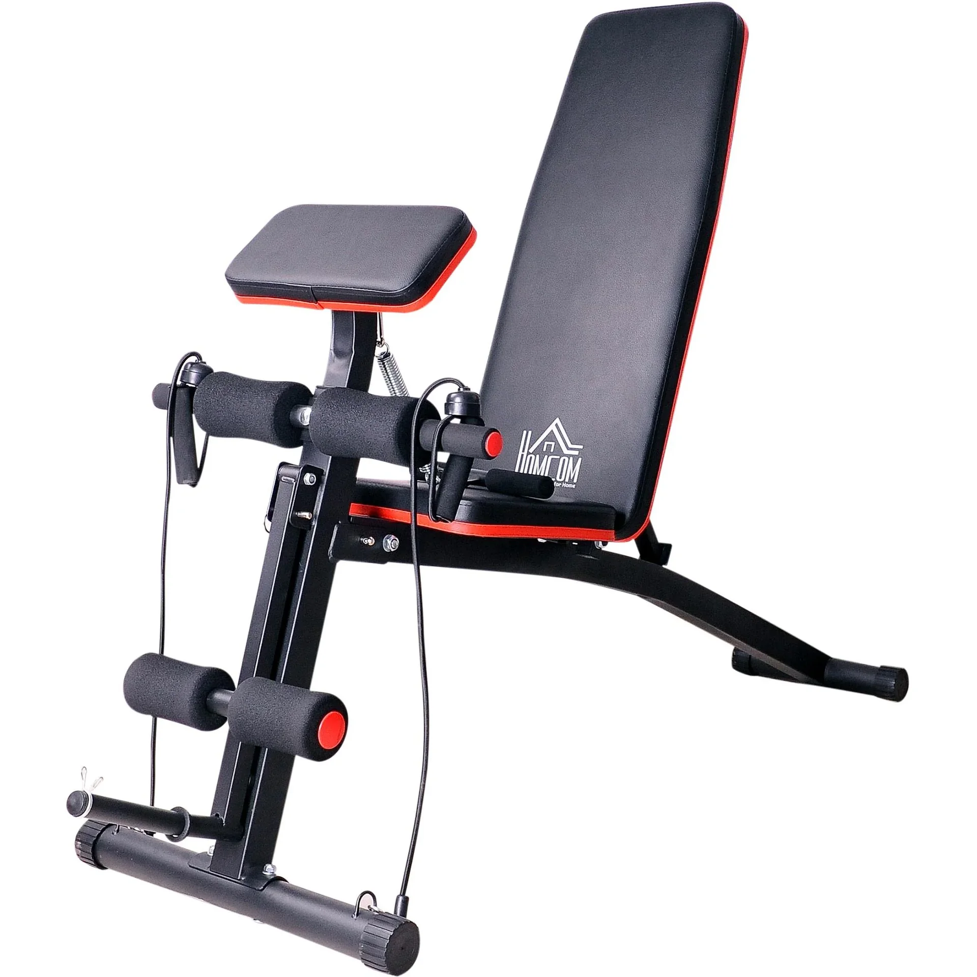 Multifunktion Hantelbank Trainingsbank Schwarz-Rot - 0
