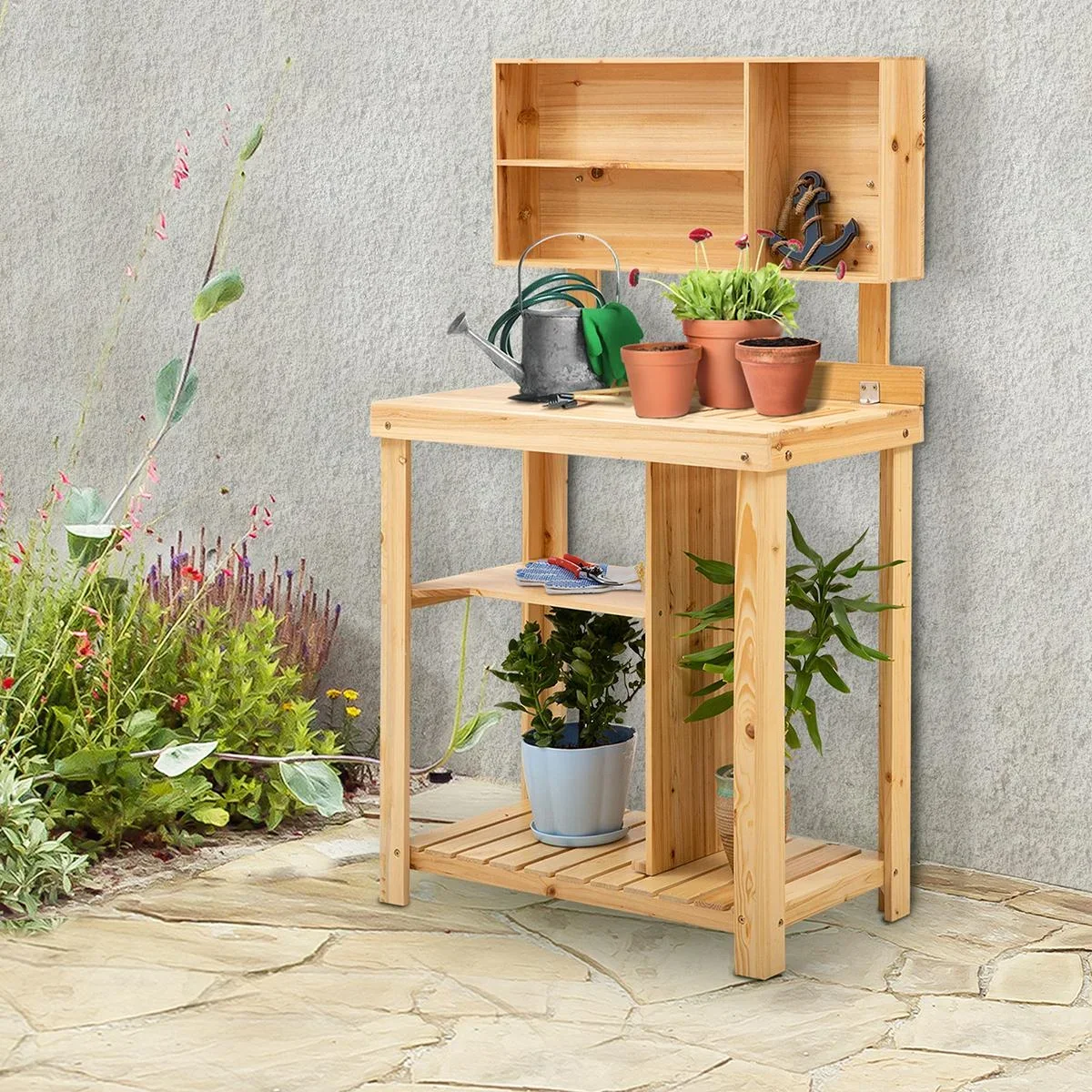 Gärtnertisch mit Ablage natur - 0