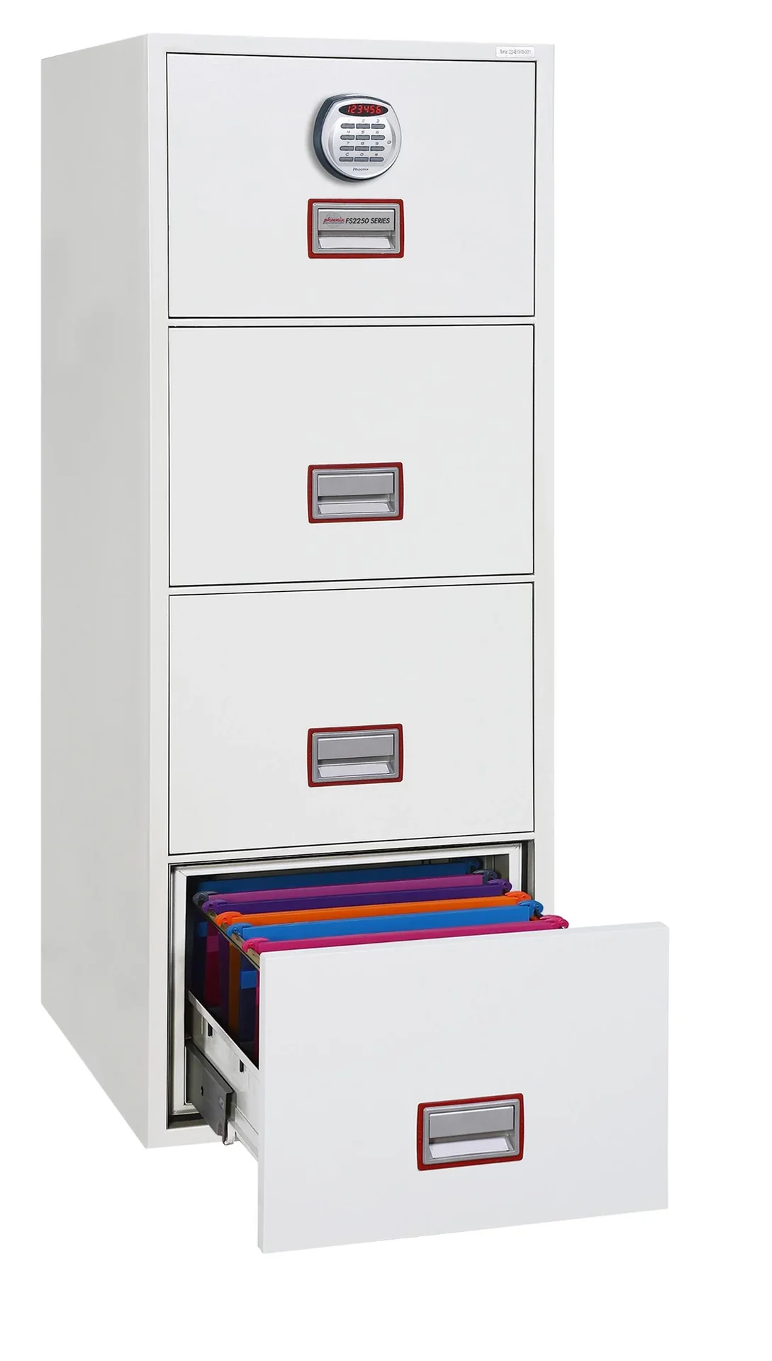 Aktenschrank World Class Vertical Fire File mit 4 Schubladen und elektronischem Schloss - 6
