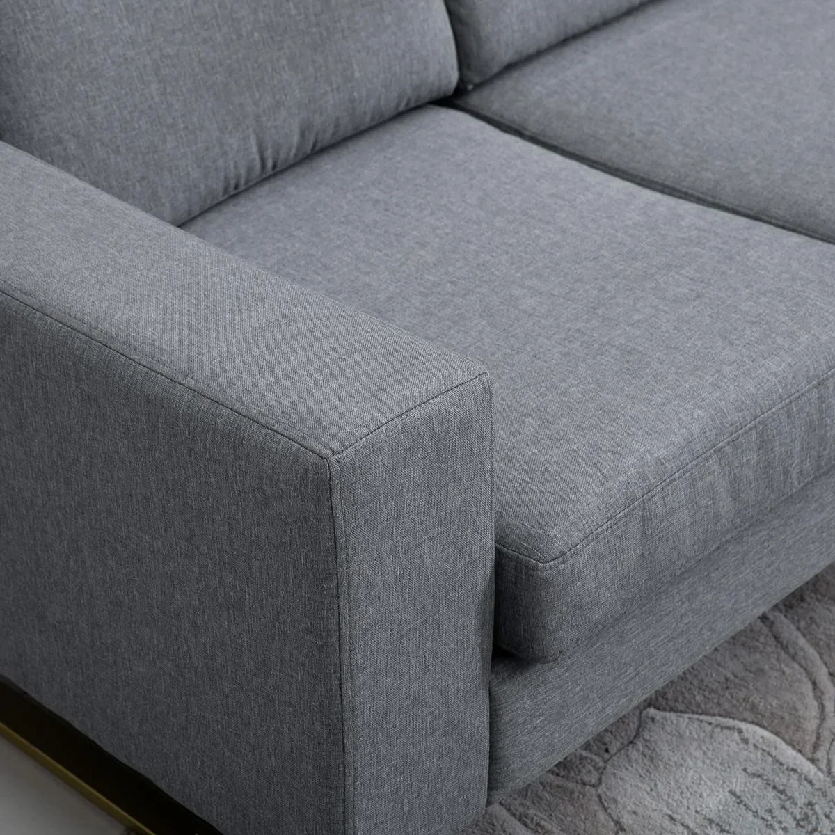 Polstersofa als 3-Sitzer dunkelgrau - 6