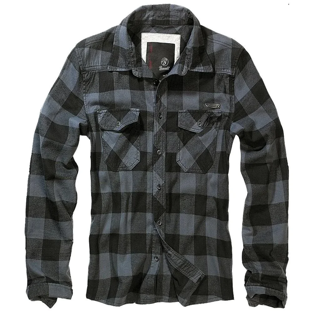 Karohemd schwarz/grau, Gr.M - 0