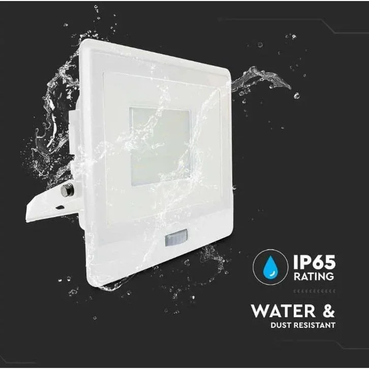 VT-158S LED-Flutlicht mit Sensor - 50 W - 4000 Lm - 4000K - Weiß - 1