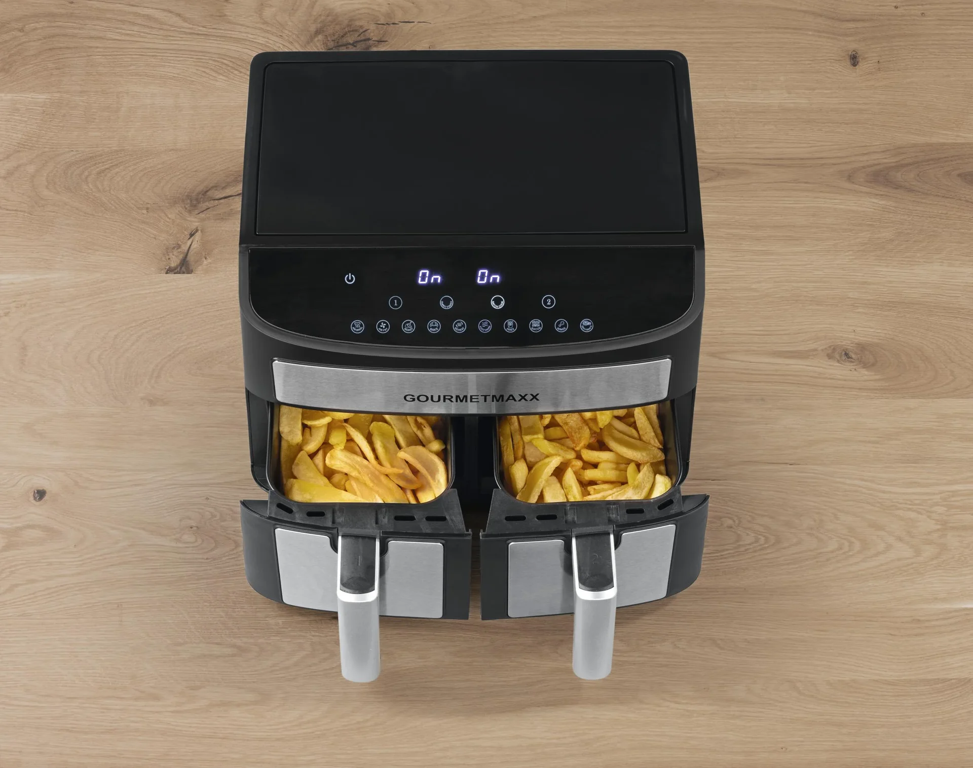 Heißluftfritteuse Doppelkammer 7 l, 2400 W - 6