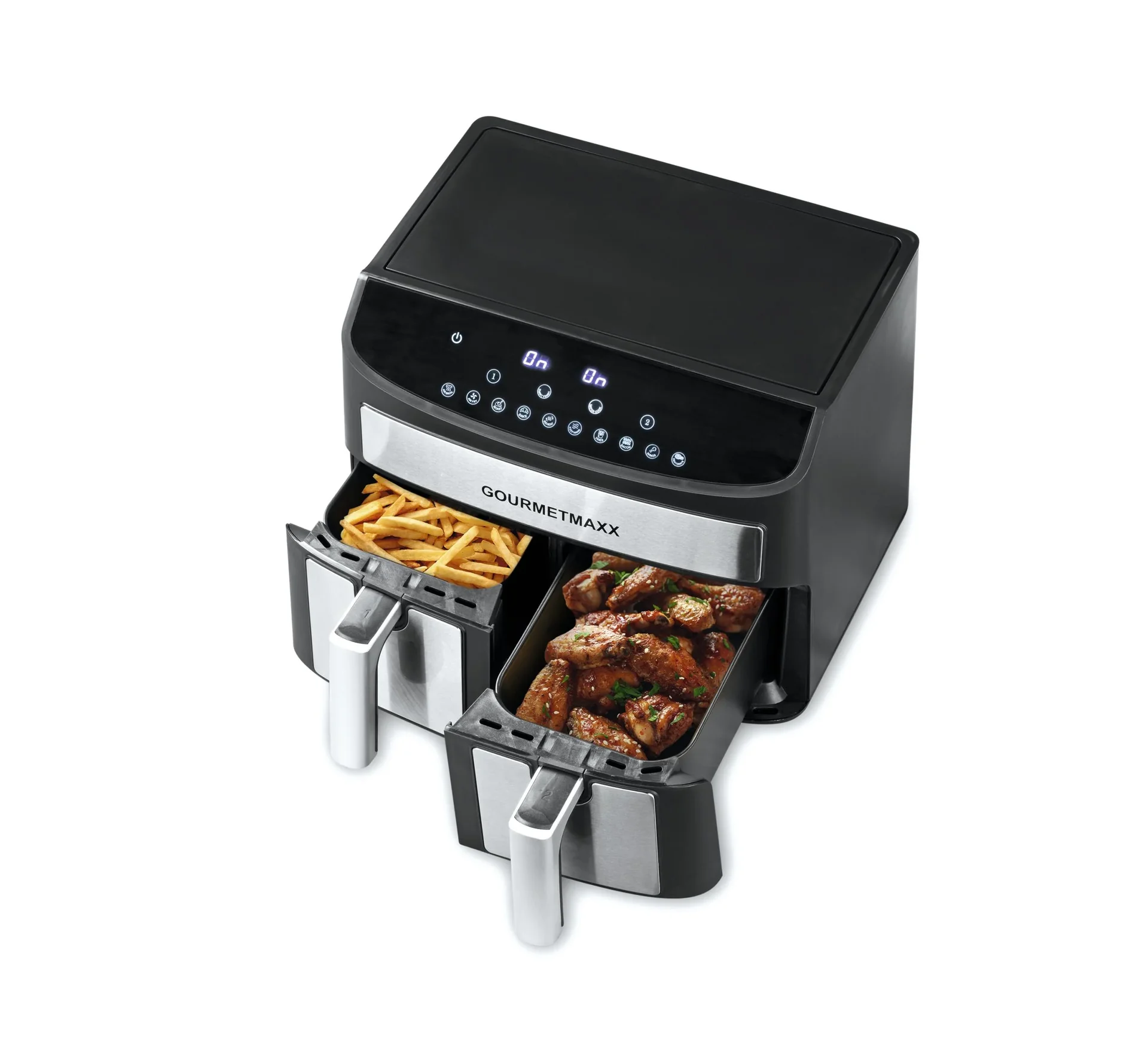 Heißluftfritteuse Doppelkammer 7 l, 2400 W - 7
