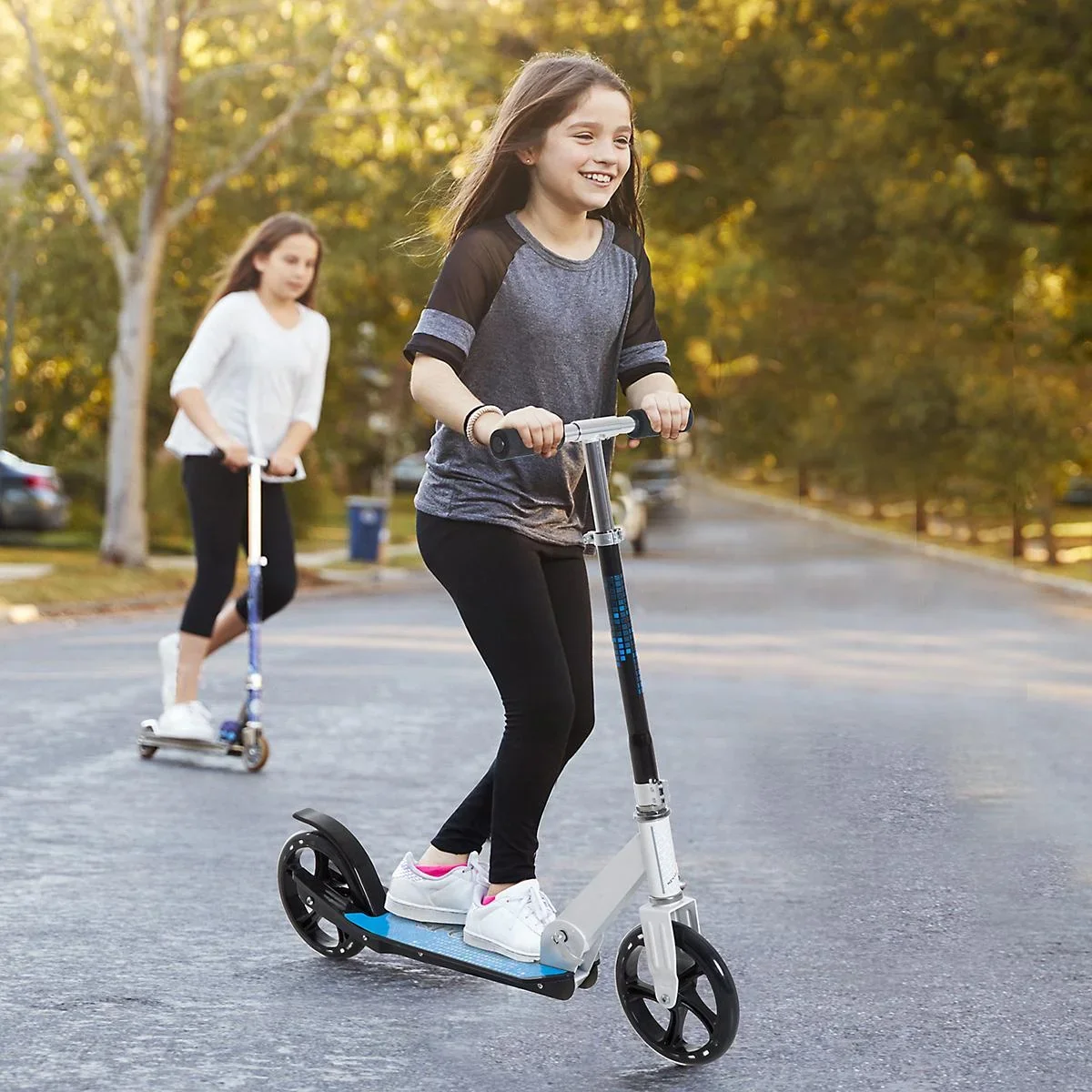 Tretroller für Kinder blau/weiß - 0