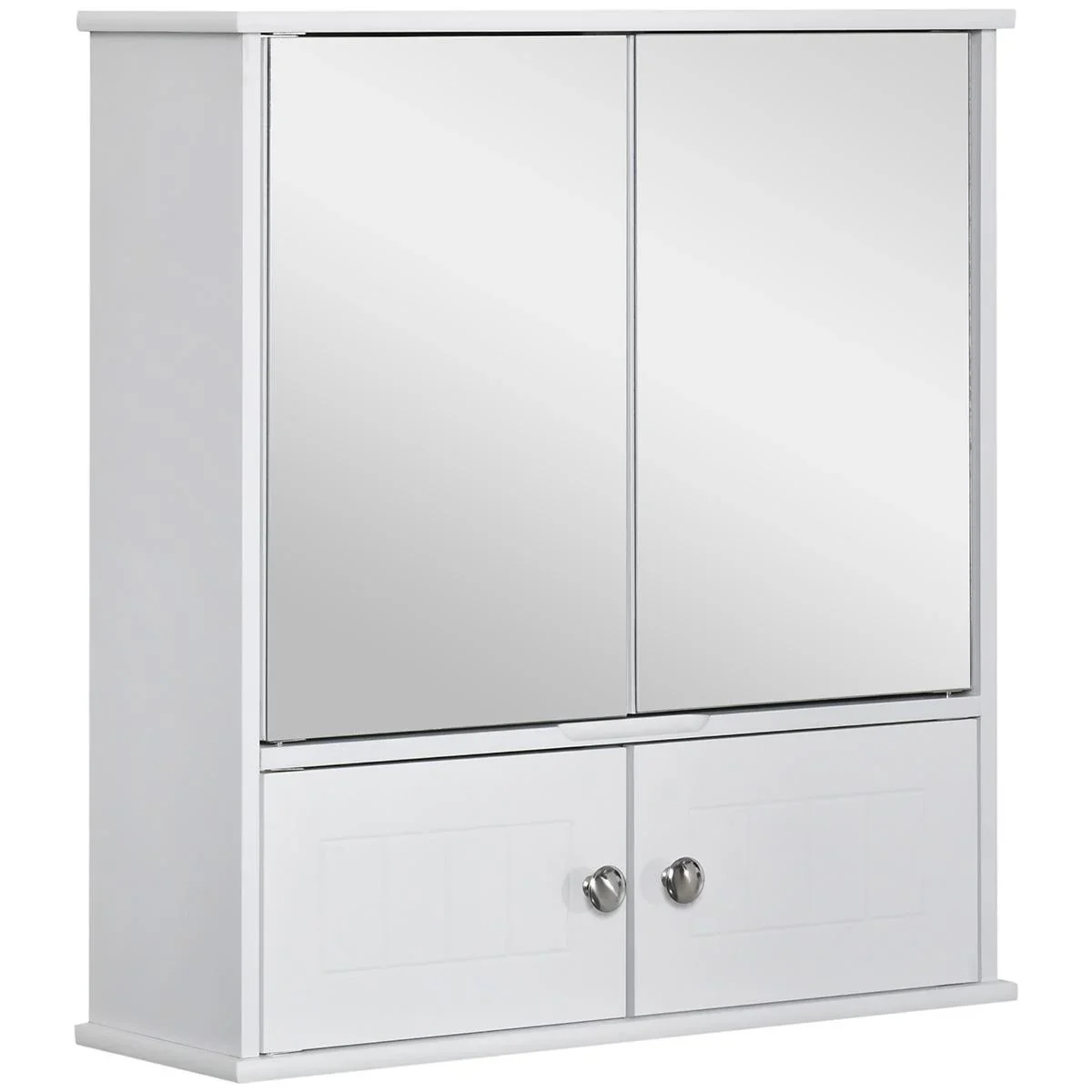 Spiegelschrank Glas MDF 55 cm x 17,5 cm x 60 cm - 1